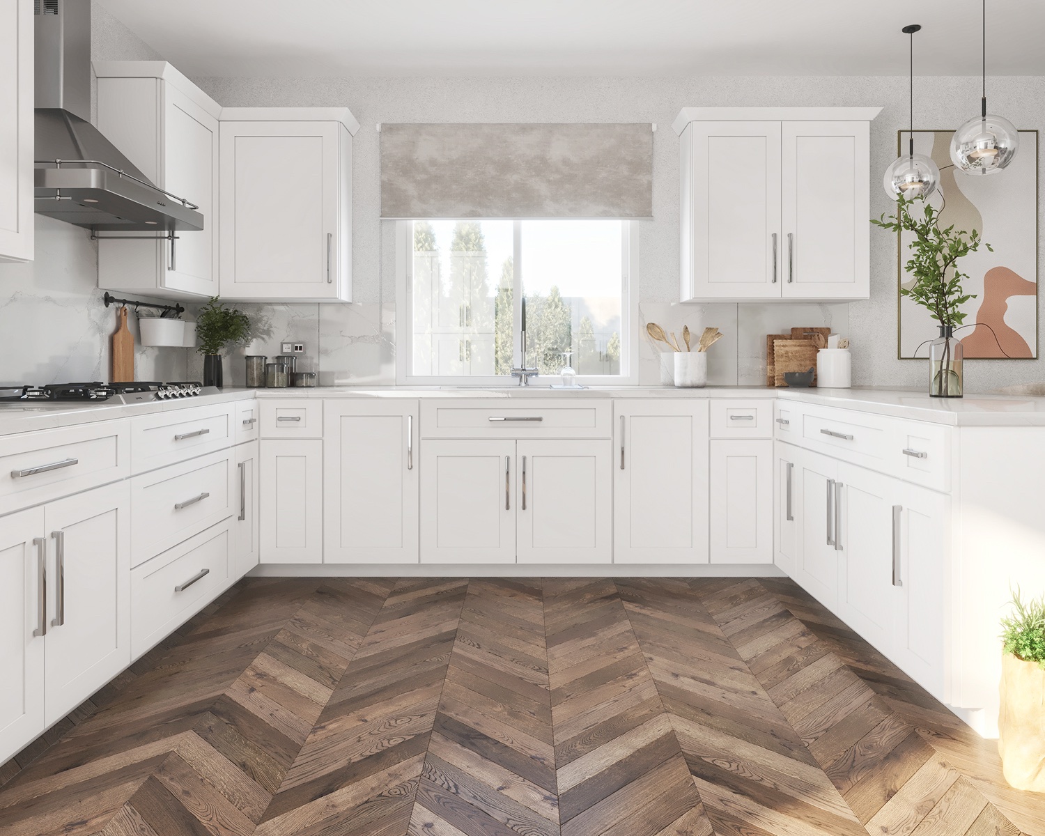 Bright White Culinary Space